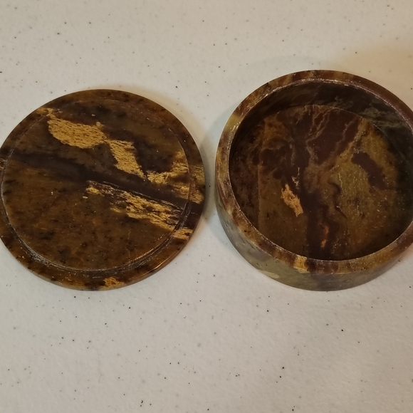 Marble Mother of Pearl Inlay Jewelry Trinket Box - Picture 5 of 5